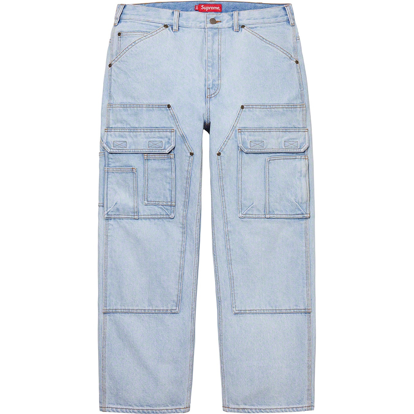 Double Knee Denim Utility Pant view 4